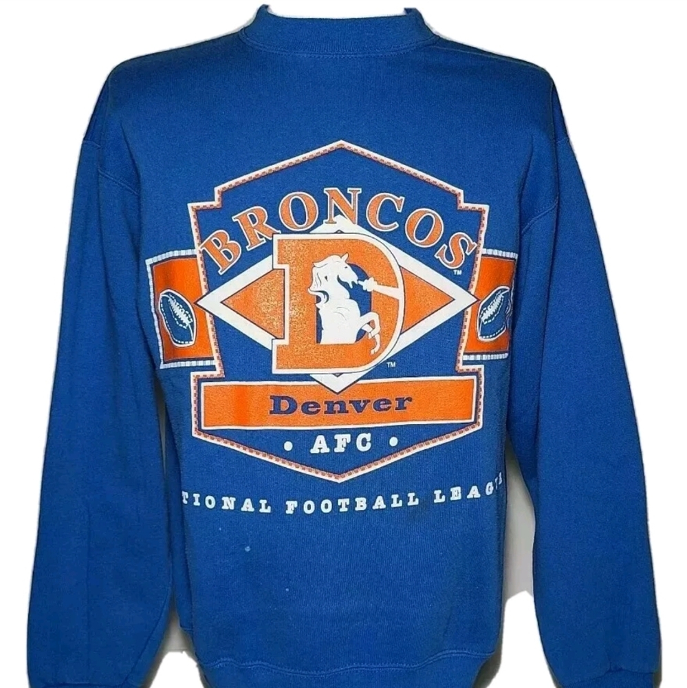 Vintage Denver Broncos Sweatshirt Hanes 90s NFL